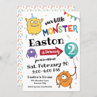 Einladung von Monster zum Geburtstag
