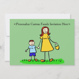 Einladung von Mother & Son Custom Family Character
