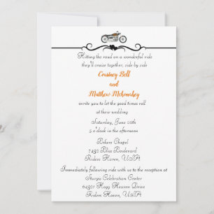 Einladung von Motorrädern und Herz