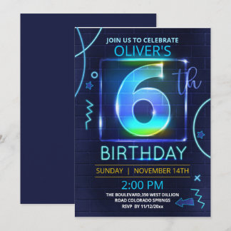 Einladung von Neon Birthday