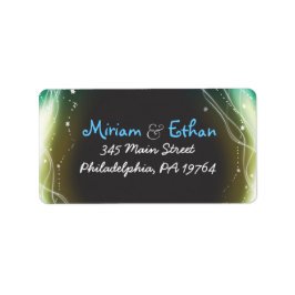 Einladung von Neon Stars zur jüdischen Hochzeit Adressaufkleber