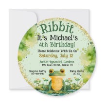 Einladung von niedlich Frog Birthday Party