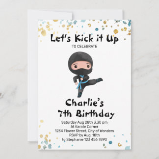 Einladung von Ninja zum Geburtstag - Ninja-Party
