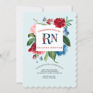 Einladung von Nurse Floral Abschluss