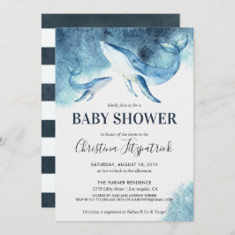 Einladung von Ocean Whale Baby Shower