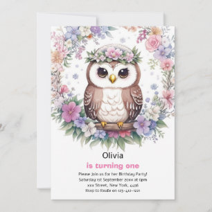 Einladung von Owl Girl zum ersten Geburtstag