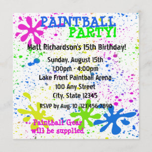 Einladung von Paintball