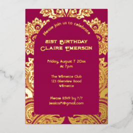 Einladung von Paisley-Bogenfolie