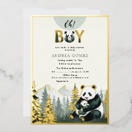 Einladung von Panda Hug Foil