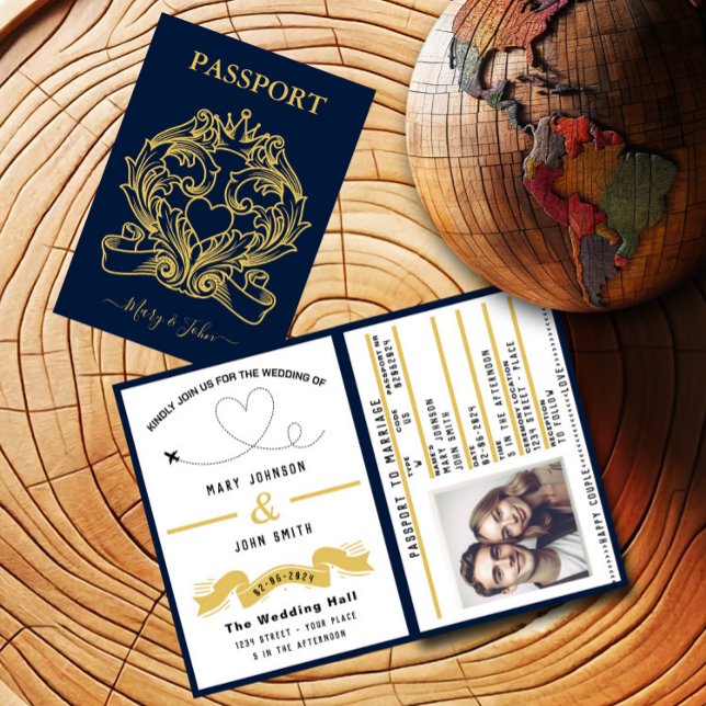 Einladung von Passport-Hochzeiten - Inspiriertes D (Von Creator hochgeladen)