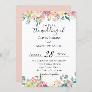 Einladung von Pastel Floral