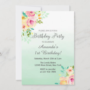 Einladung von Peach and Mint zum Geburtstag