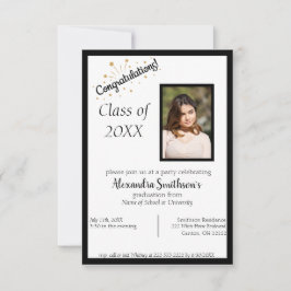 Einladung von Picture Abschluss in Black