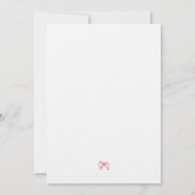 Einladung von Pink Bow (Rückseite)