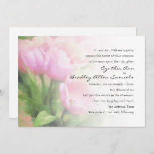 Einladung von Pink Tulips Floral Wedding
