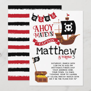 Einladung von Pirate Birthday