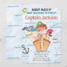 Einladung von Pirate Birthday