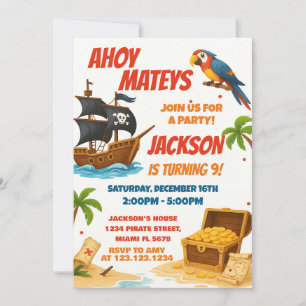 Einladung von Pirate Birthday