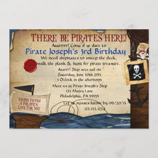 Einladung von Piraten zum Geburtstag