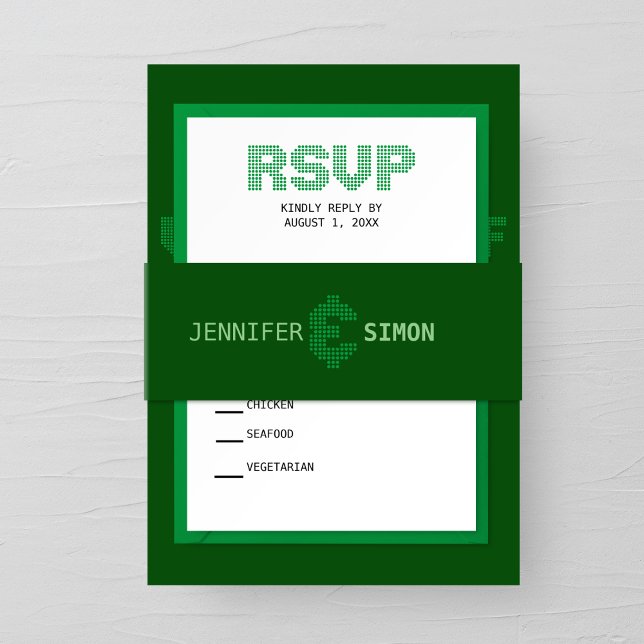 Einladung von Pixel Ampersand zur Hochzeit Einladungsbanderole (Von Creator hochgeladen)