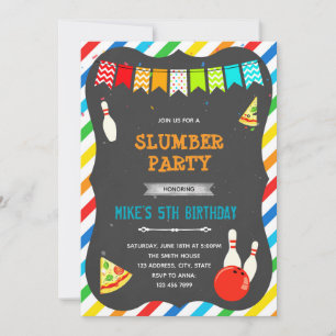 Einladung von Pizza Bowling