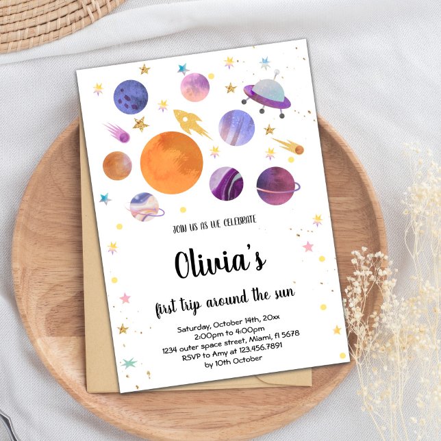 Einladung von Planets Galaxy zum Geburtstag (Planets Galaxy Birthday Invitations)