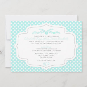 Einladung von Polka Dot Hochzeit