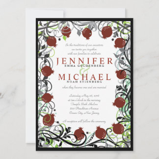 Einladung von Pomegranate zur jüdischen Hochzeit