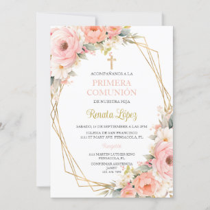 Einladung von Primera comunión.