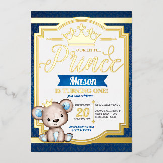 Einladung von Prince Birthday Foil