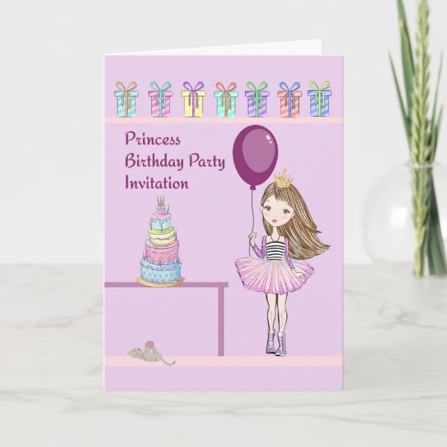 Einladung von Princess Birthday (Vorderseite)