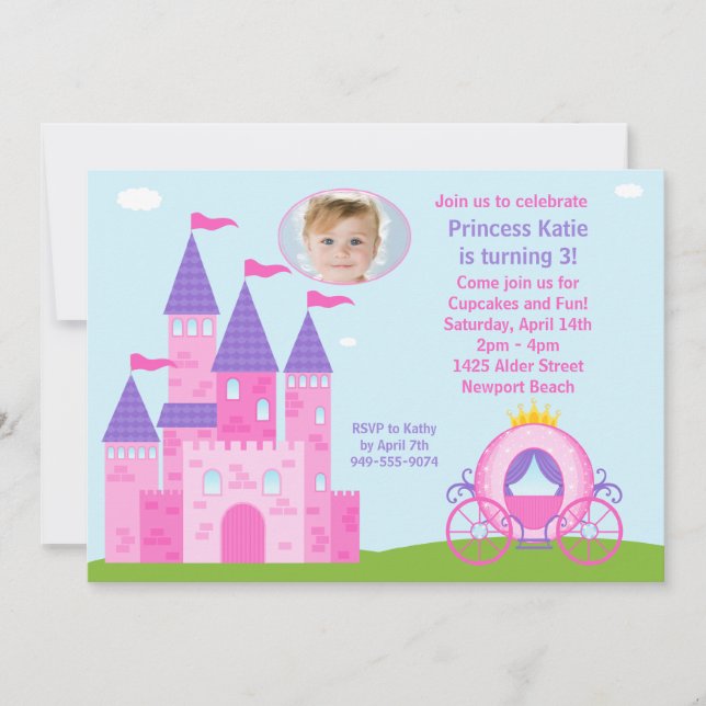 Einladung von Prinzessin Birthday Party (Vorderseite)