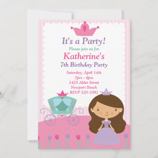 Einladung von Prinzessin Birthday Party