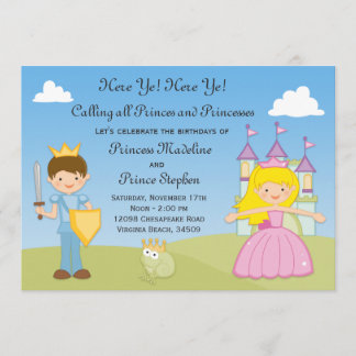 Einladung von Prinzessin und Prinzessin Birthday