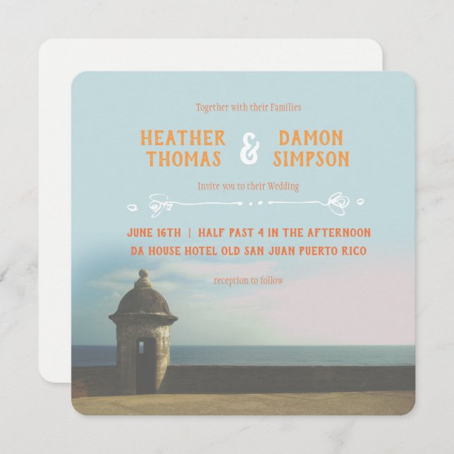 Einladung von Puerto Rican Sunset (Vorne/Hinten)