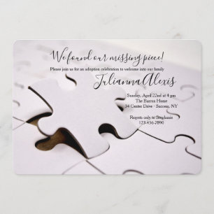 Einladung von Puzzleteilen