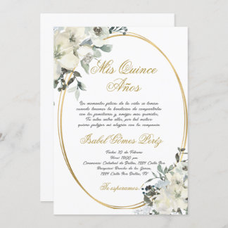 Einladung von Quinceanera auf Spanisch