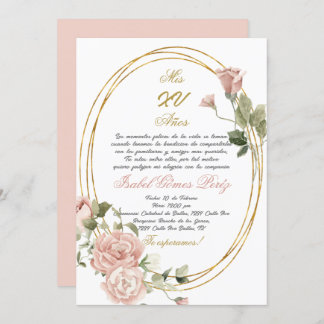 Einladung von Quinceanera auf Spanisch