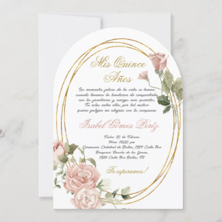 Einladung von Quinceanera auf Spanisch