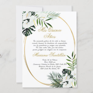 Einladung von Quinceanera auf Spanisch