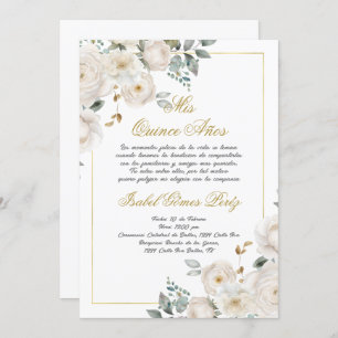 Einladung von Quinceanera auf Spanisch