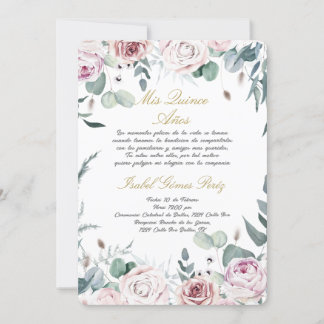 Einladung von Quinceanera auf Spanisch