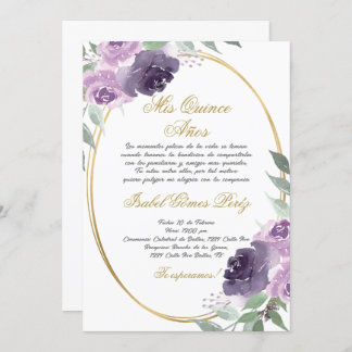 Einladung von Quinceanera auf Spanisch