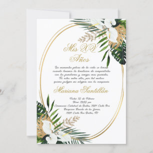 Einladung von Quinceanera auf Spanisch