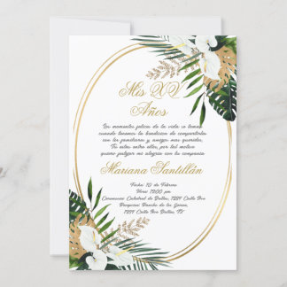 Einladung von Quinceanera auf Spanisch