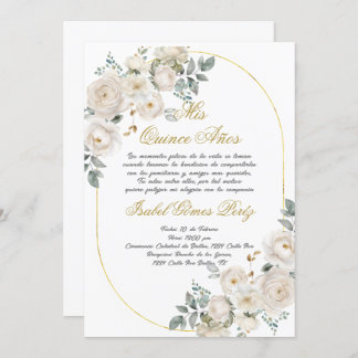 Einladung von Quinceanera auf Spanisch