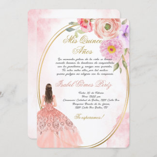 Einladung von Quinceanera auf Spanisch