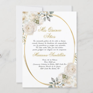 Einladung von Quinceanera auf Spanisch