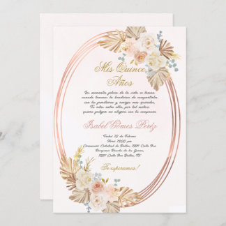 Einladung von Quinceanera auf Spanisch