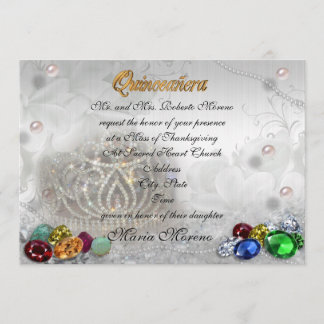 Einladung von Quinceanera tiara